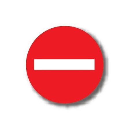 Ergomat 20in CIRCLE SIGNS - Do Not Enter DSV-SIGN 400 #1749 -UEN